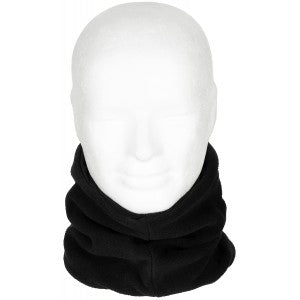 Fleece nákrčník s kapucňou čierny
