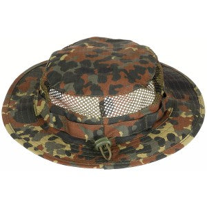 Poľný klobúk flecktarn maskáč mesh