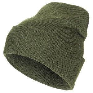 Vlnená čiapka olivová
