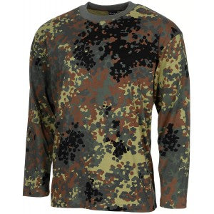 Tričko s dlhým rukávom Flecktarn maskáč