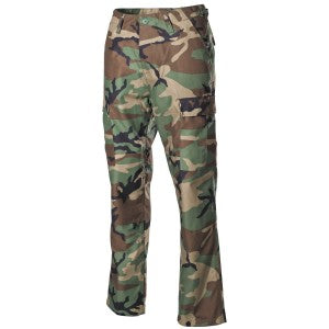 Taktické nohavice BDU Woodland maskáč