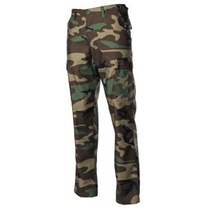Taktické nohavice BDU Woodland maskáč US-strih