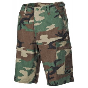Taktické bermudy US woodland maskáč stonewashed