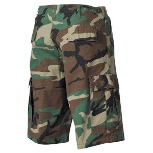 Taktické bermudy US woodland maskáč stonewashed
