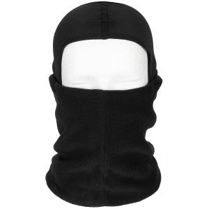 Fleece nákrčník s kapucňou čierny