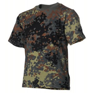 Detské tričko Flecktarn maskáč krátky rukáv