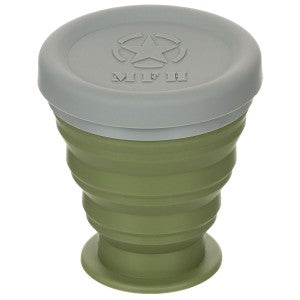 Skladací silikónový pohár s viečkom 200 ml